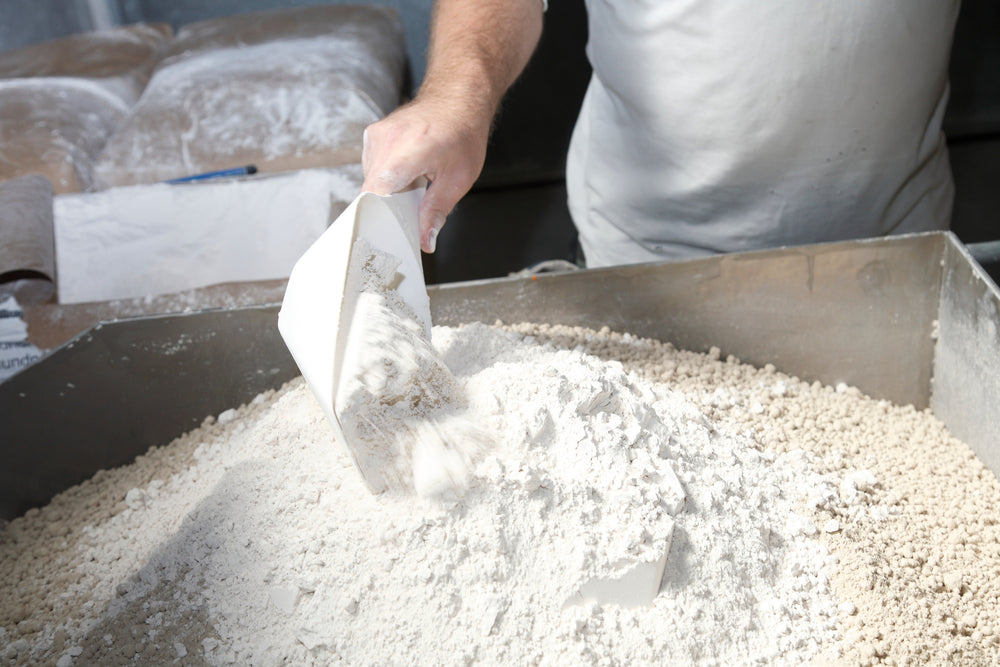 Preparing the clay body at GMUNDNER Keramik in Gmunden