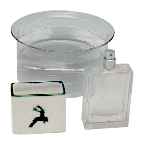 Glasflakon von der Keramikhülle trennen